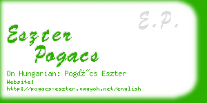 eszter pogacs business card